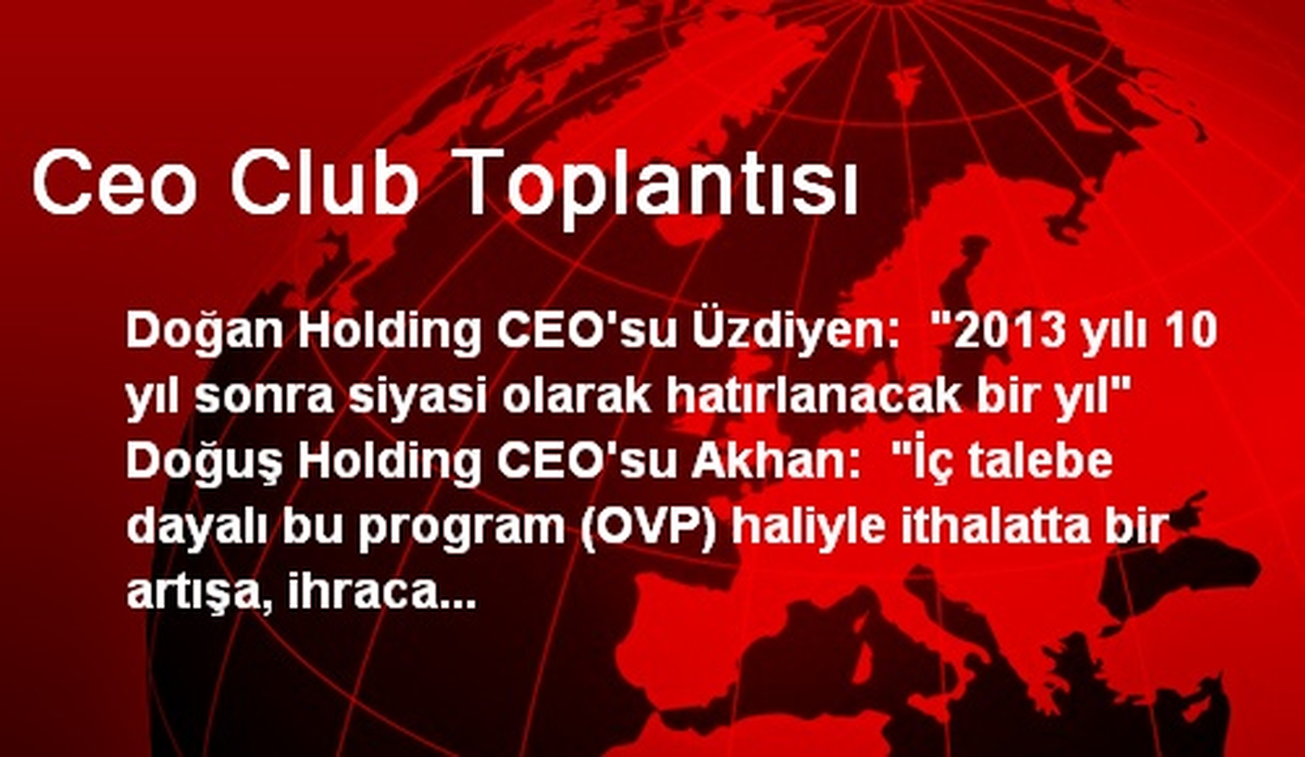 Ceo Club Toplantısı