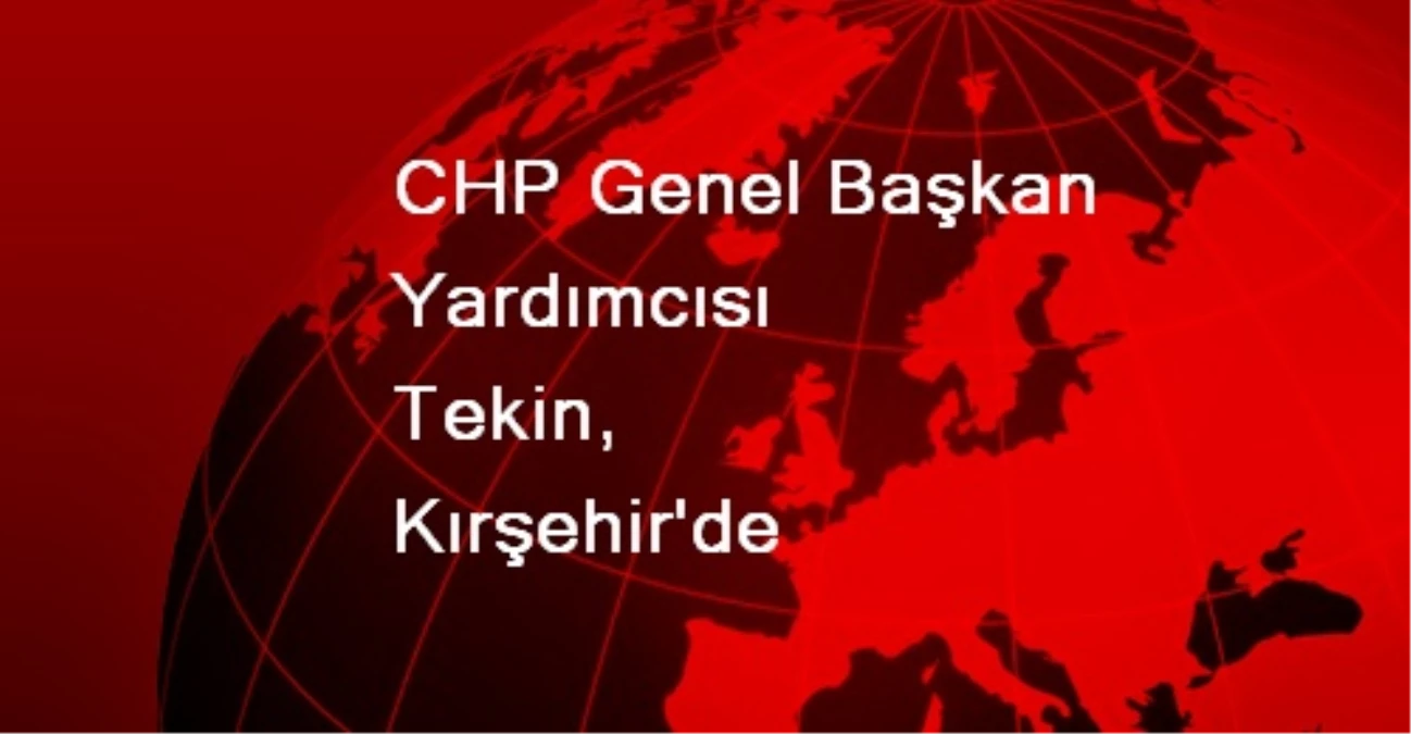 CHP Genel Başkan Yardımcısı Tekin, Kırşehir\'e Gitti