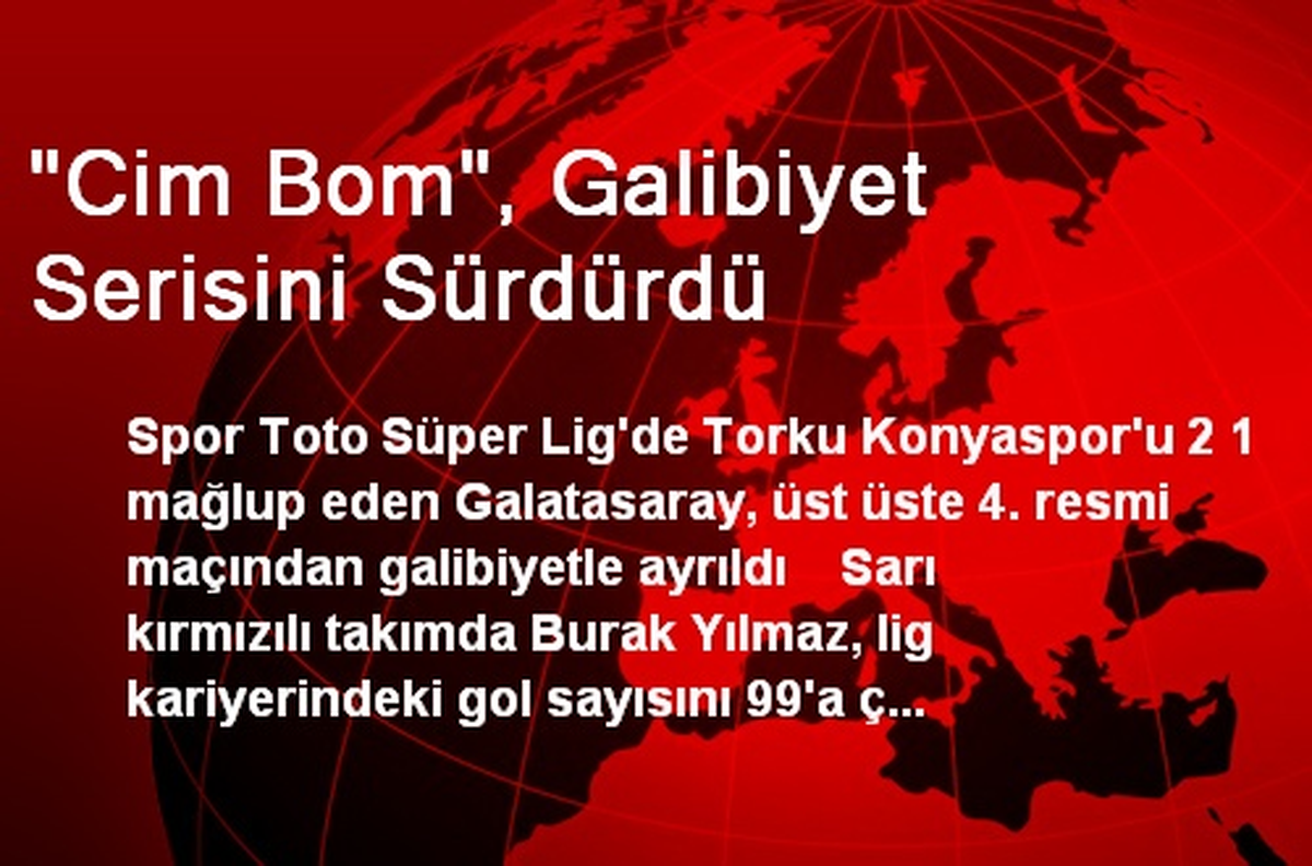 "Cim Bom", Galibiyet Serisini Sürdürdü