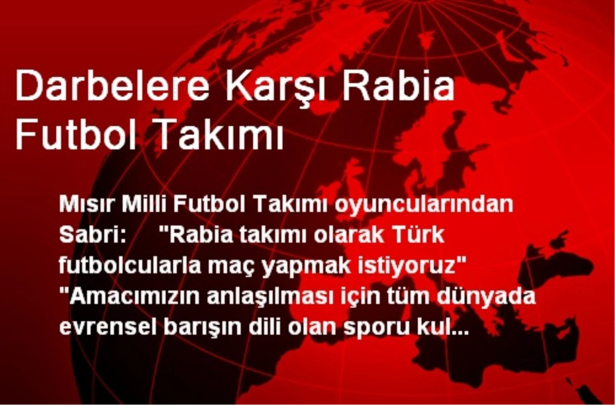 Darbelere Karşı Rabia Futbol Takımı