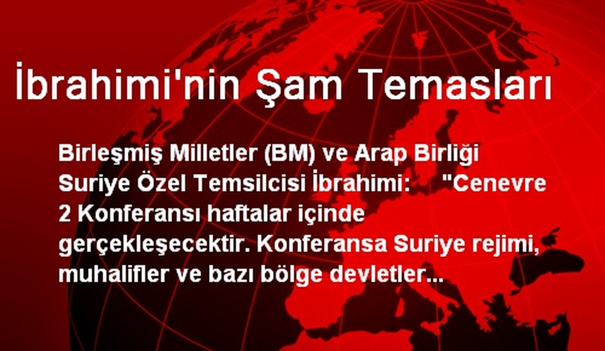 İbrahimi\'nin Şam Temasları
