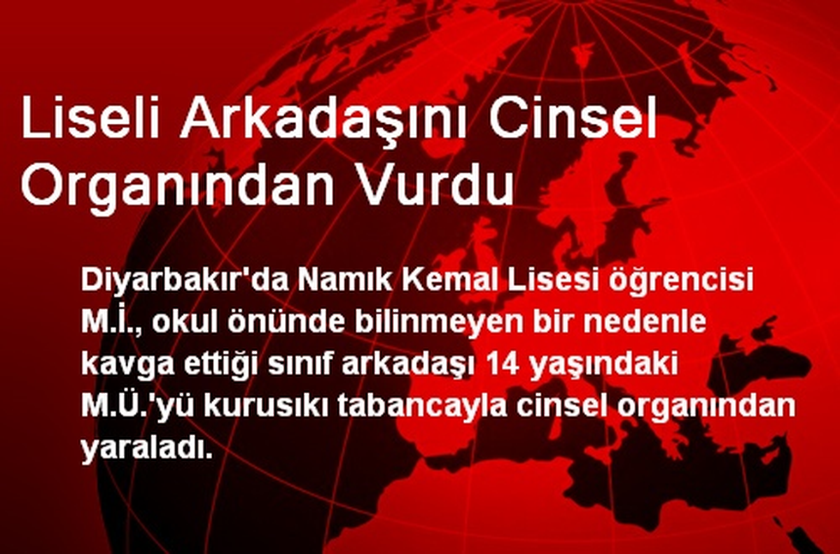 Liseli Arkadaşını Cinsel Organından Vurdu