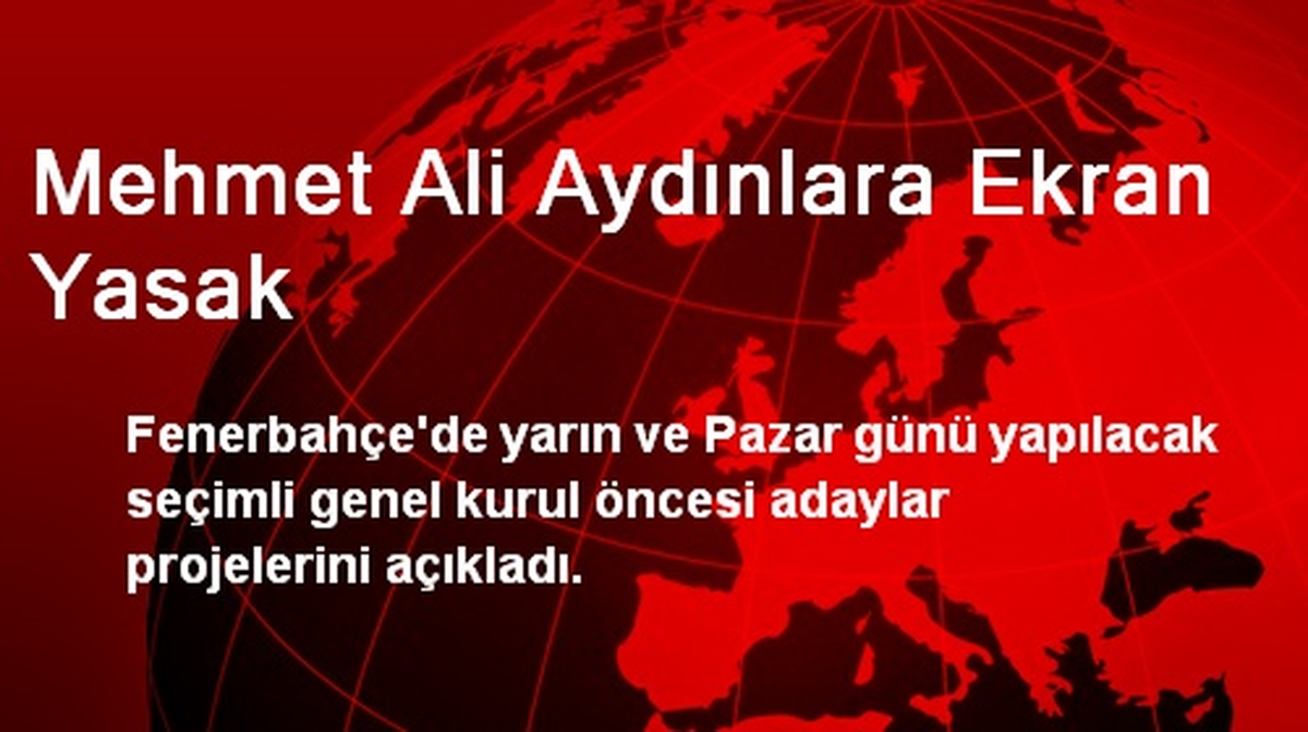 Mehmet Ali Aydınlar\'a FB TV Sansürü