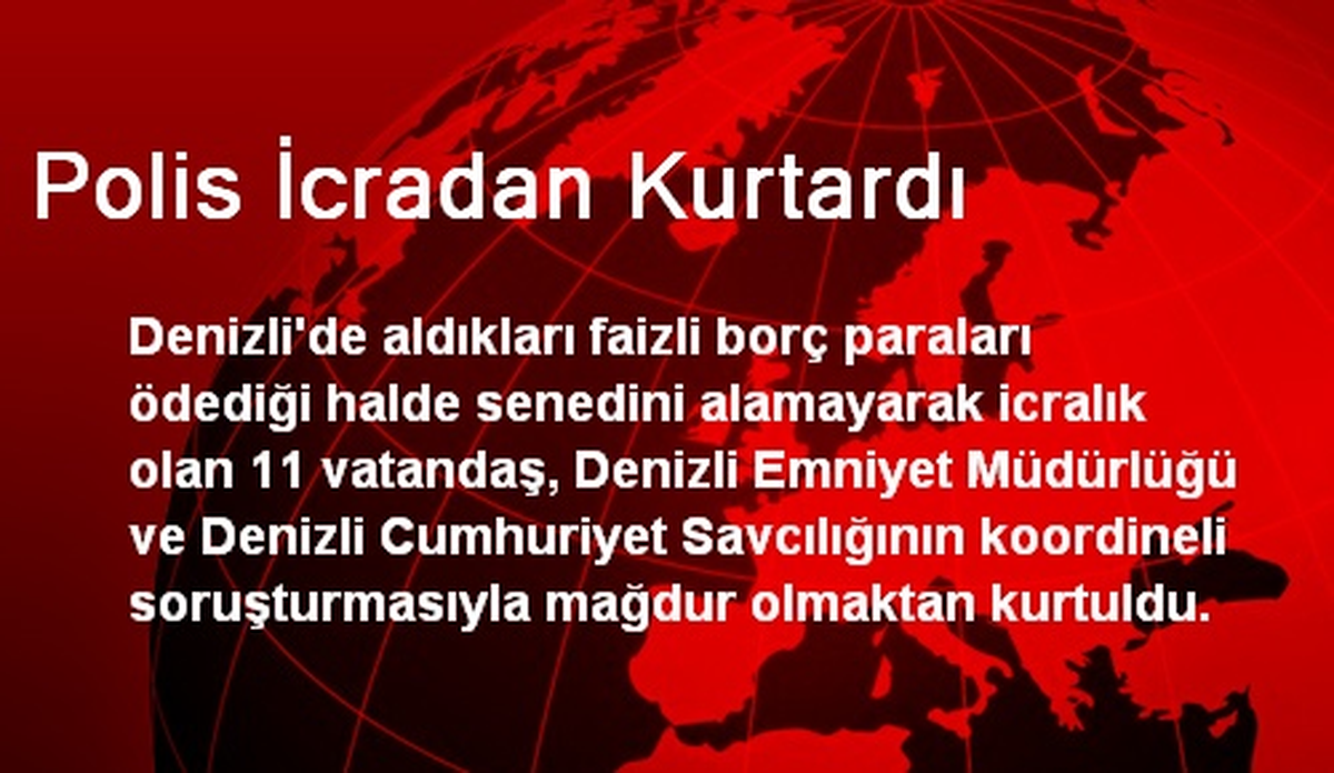 Denizli\'de Polis İcradan Kurtardı