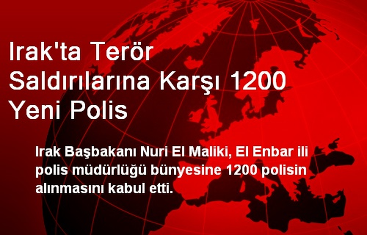 Irak\'ta Terör Saldırılarına Karşı 1200 Yeni Polis