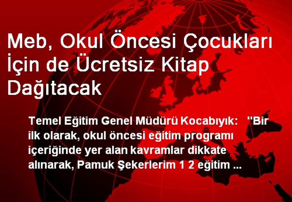 Meb, Okul Öncesi Çocukları İçin de Ücretsiz Kitap Dağıtacak