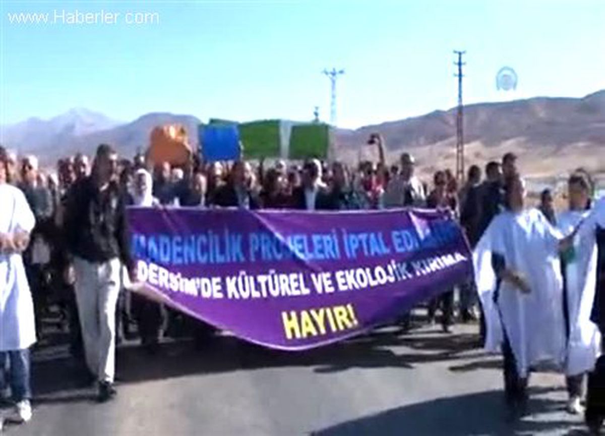 Tunceli\'de maden arama çalışmalarına tepki