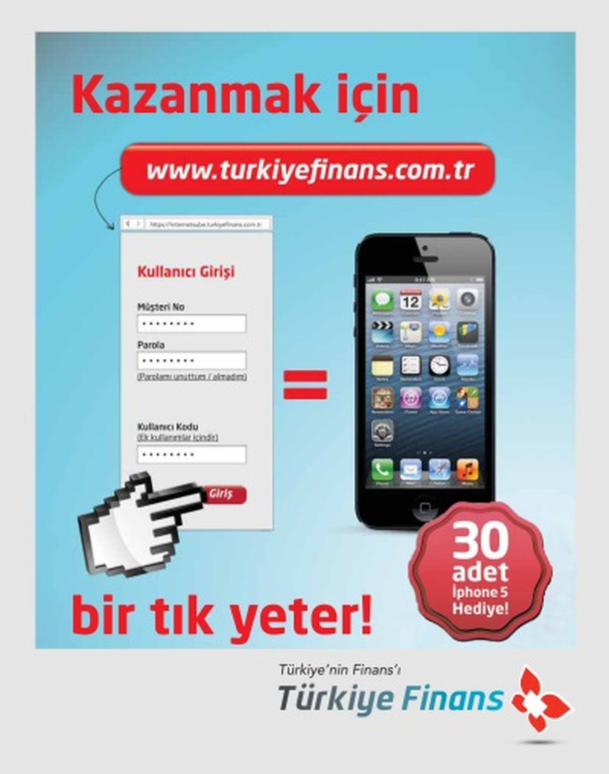 Türkiye Finans\'la iPhone 5 Kazanma Fırsatı Yakalıyın