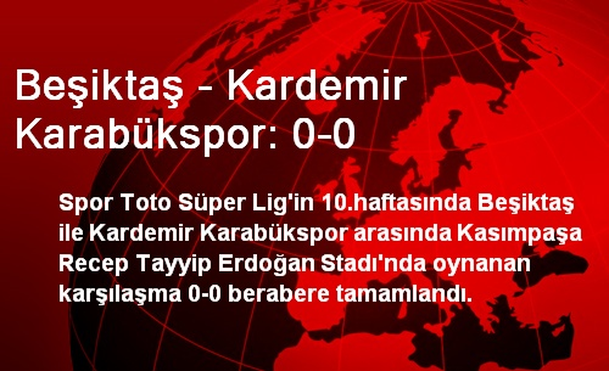 Beşiktaş - Kardemir Karabükspor: 0-0