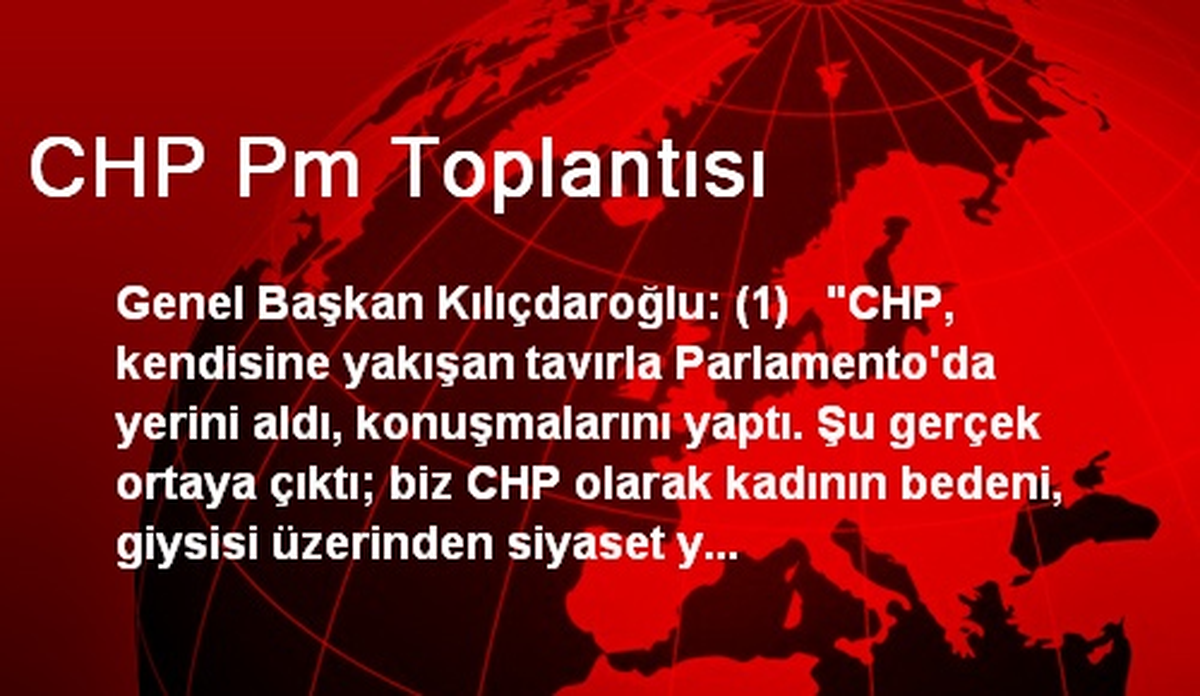 CHP Pm Toplantısı