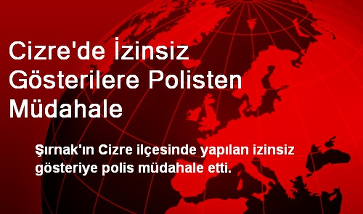Cizre\'de İzinsiz Gösterilere Polisten Müdahale