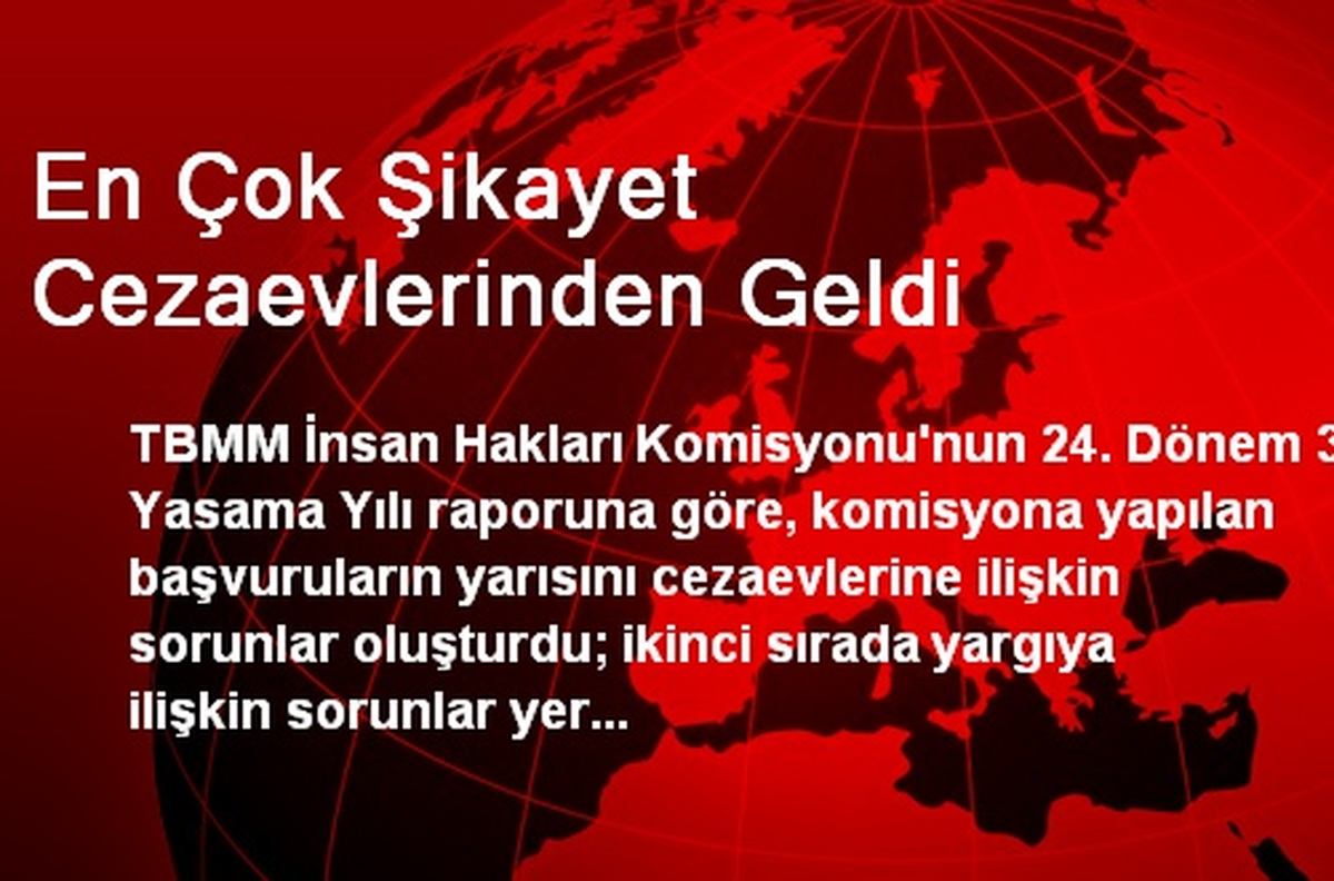 En Çok Şikayet Cezaevlerinden Geldi