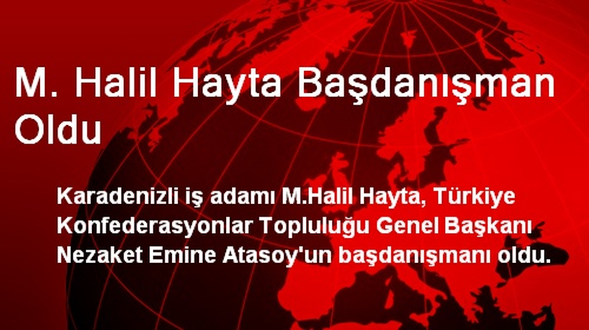 M. Halil Hayta Başdanışman Oldu