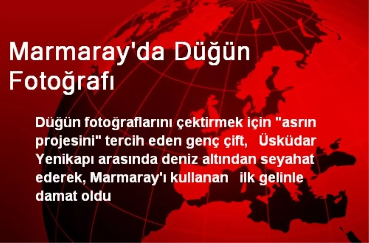 Marmaray\'da Düğün Fotoğrafı