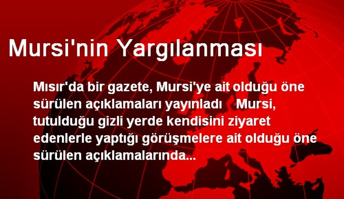 Mursi\'nin Yargılanması