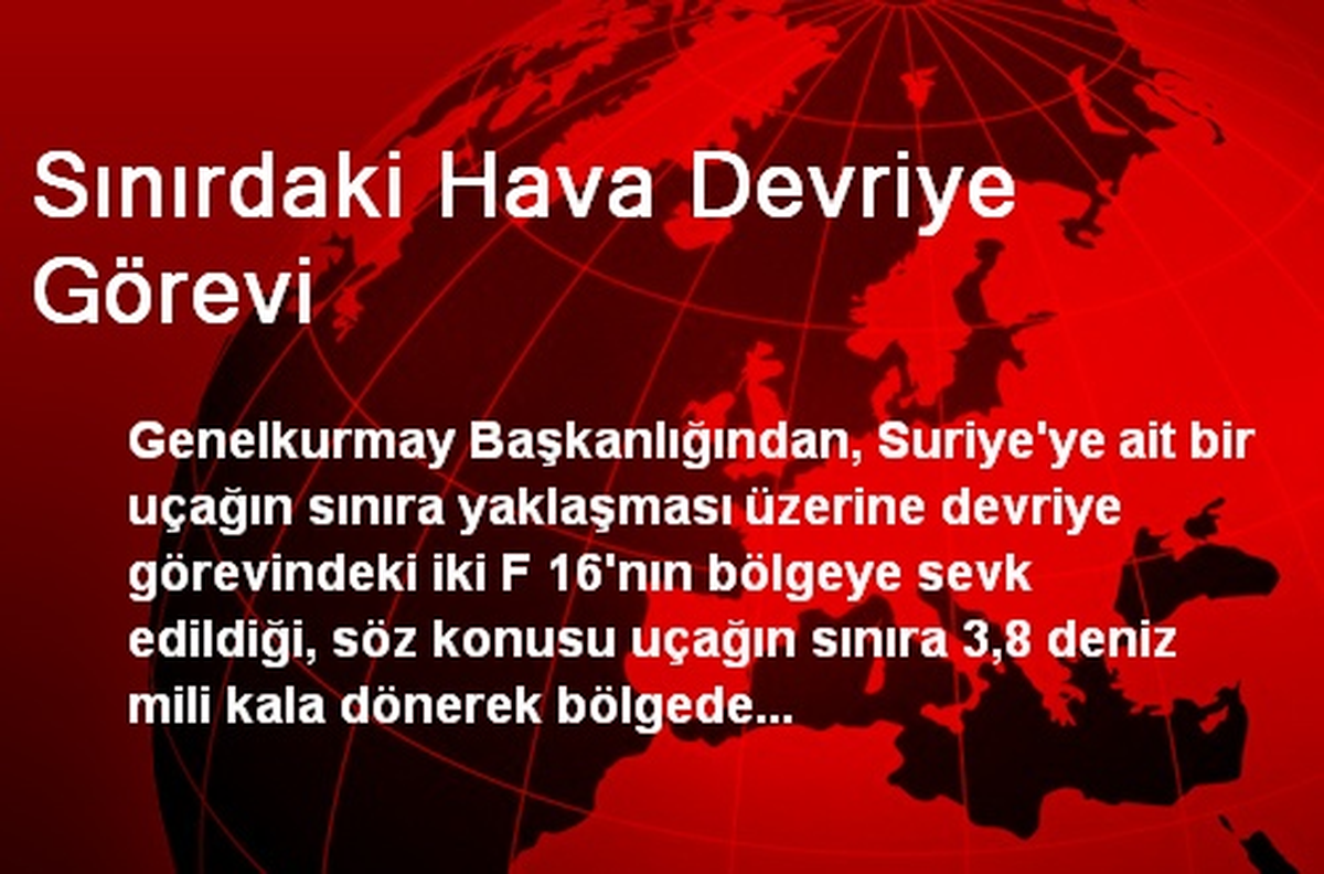 Sınırdaki Hava Devriye Görevi