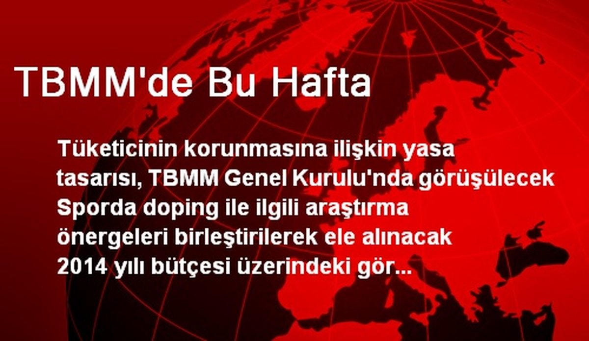 TBMM\'de Bu Hafta