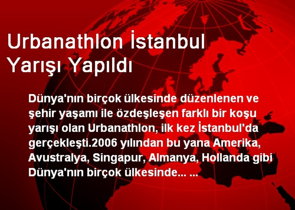 Urbanathlon İstanbul Yarışı Yapıldı