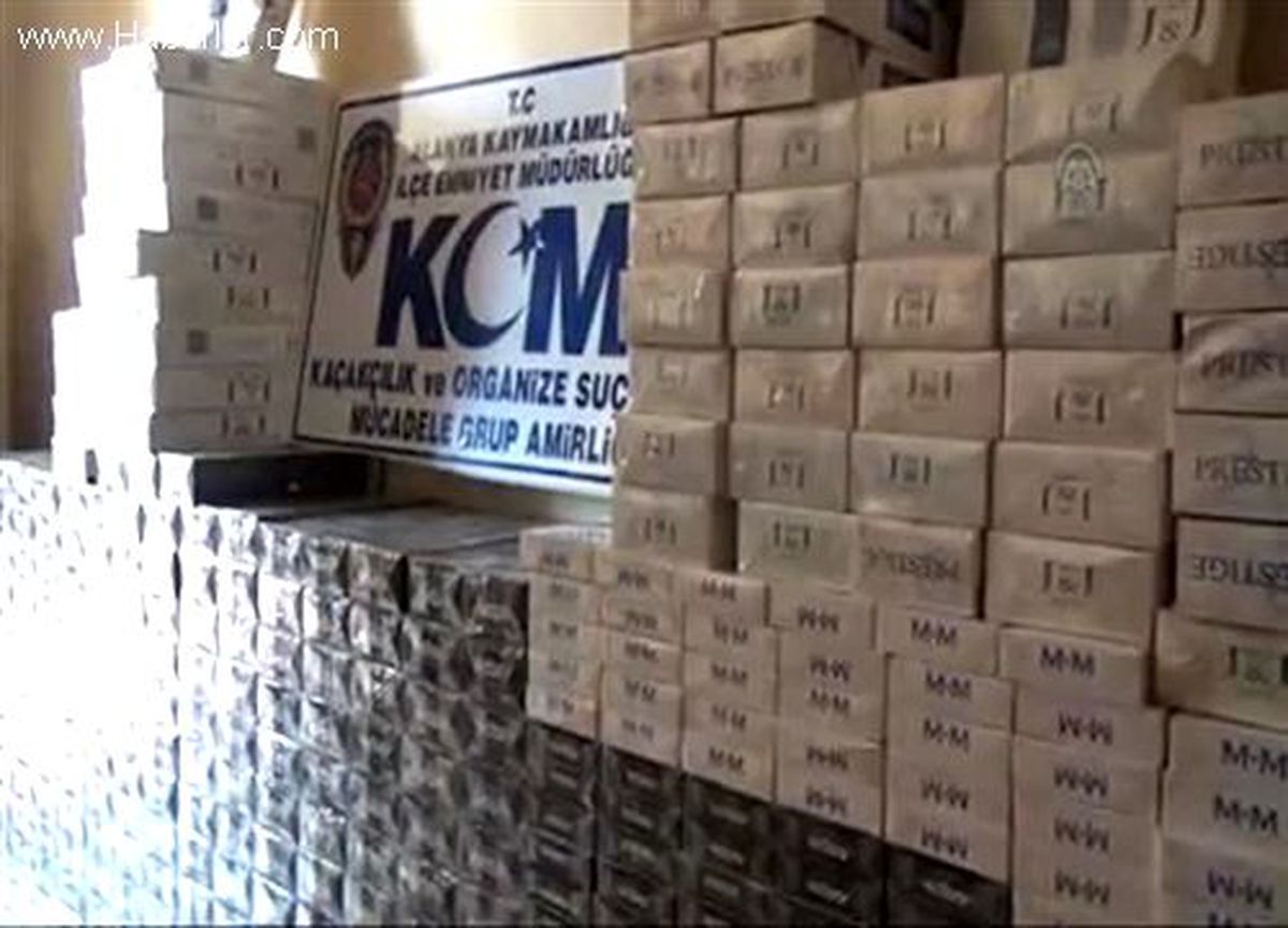 Alanya\'da kaçak sigara operasyonu