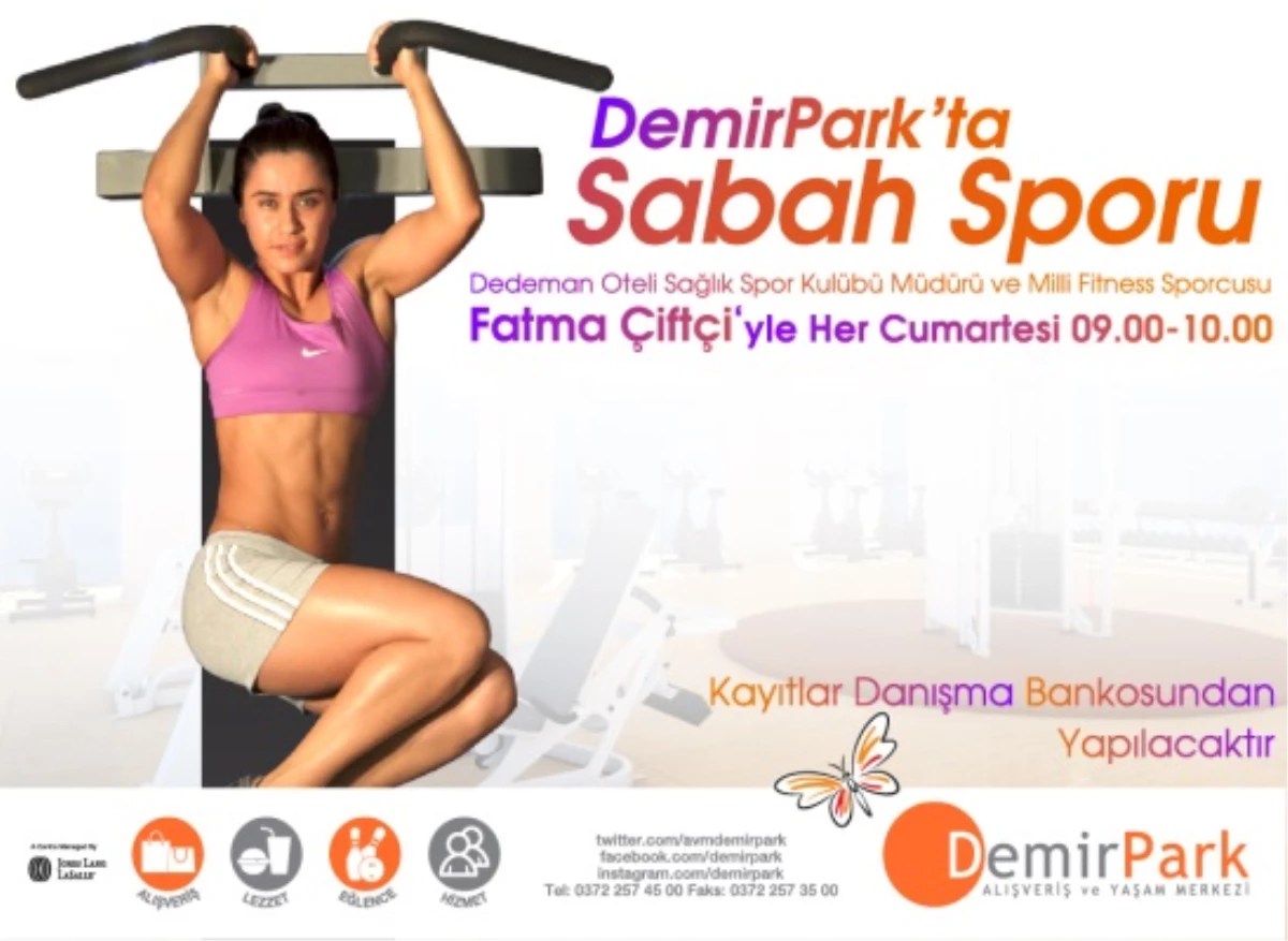DemirPark\'ta Milli Fitness Sporcusuyla Sabah Sporu Yapıldı