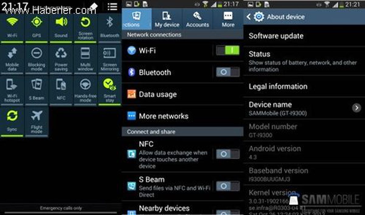 Galaxy S3\'e Android 4.3!