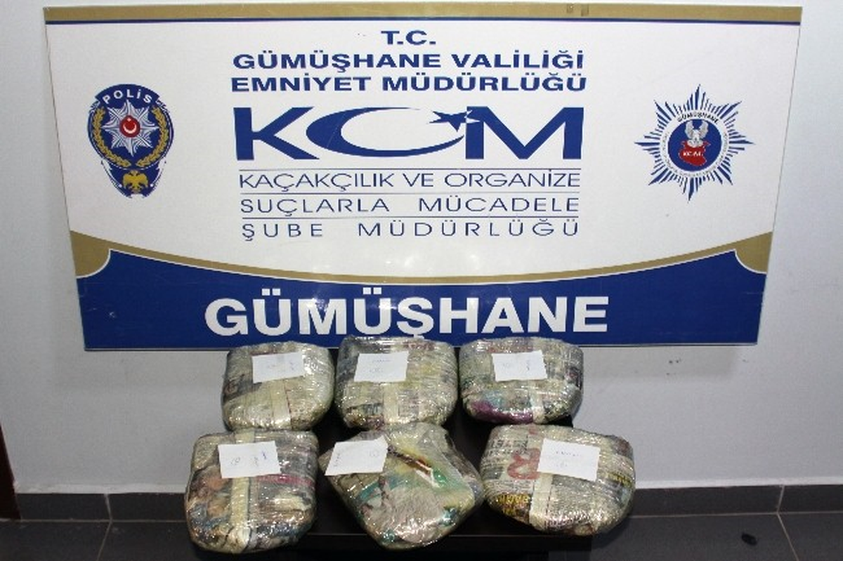 Gümüşhane\'de 6 Kilo Toz Esrar Ele Geçirildi