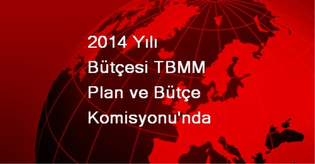 2014 Yılı Bütçesi TBMM Plan ve Bütçe Komisyonu\'nda