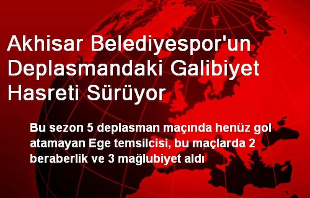 Akhisar Belediyespor\'un Deplasmandaki Galibiyet Hasreti Sürüyor