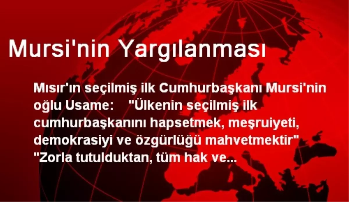 Mursi\'nin Yargılanması