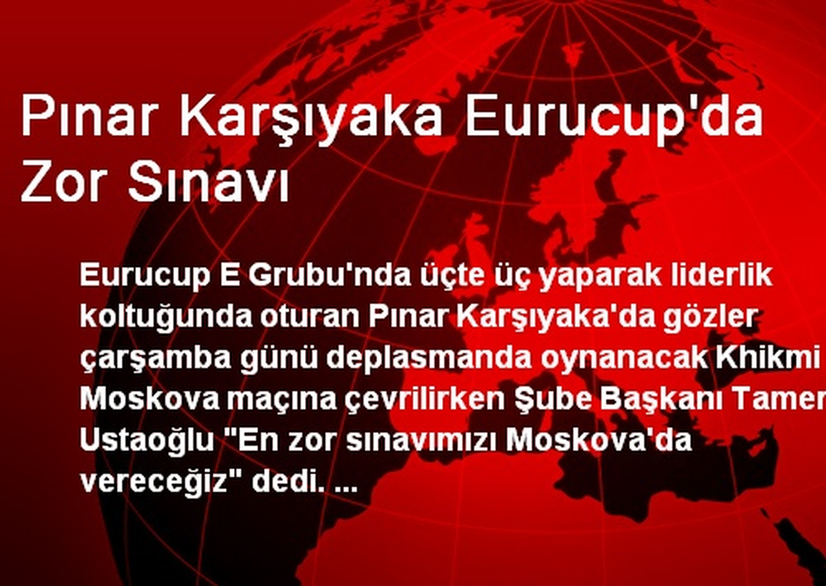 Pınar Karşıyaka Eurucup\'da Zor Sınavı