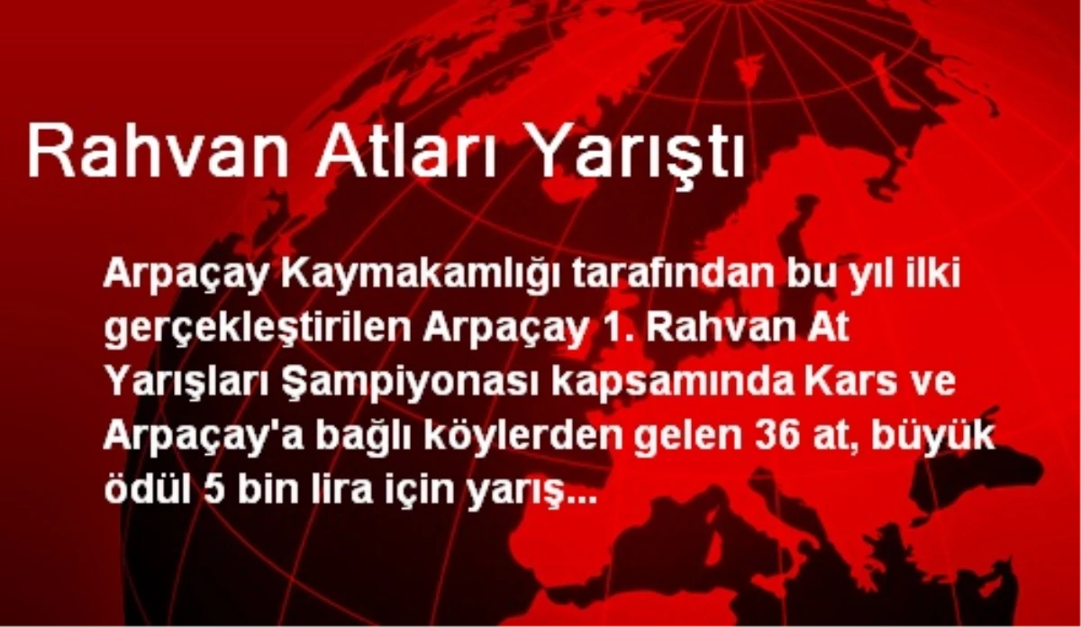 Rahvan Atları Yarıştı