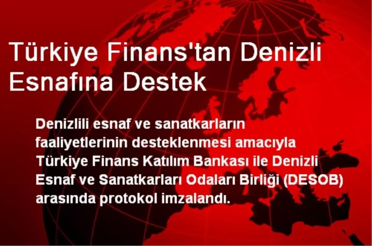 Türkiye Finanstan Denizli Esnafına Destek