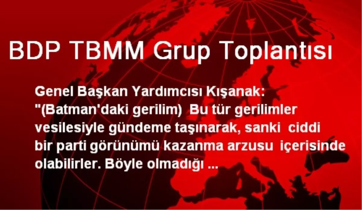 BDP TBMM Grup Toplantısı