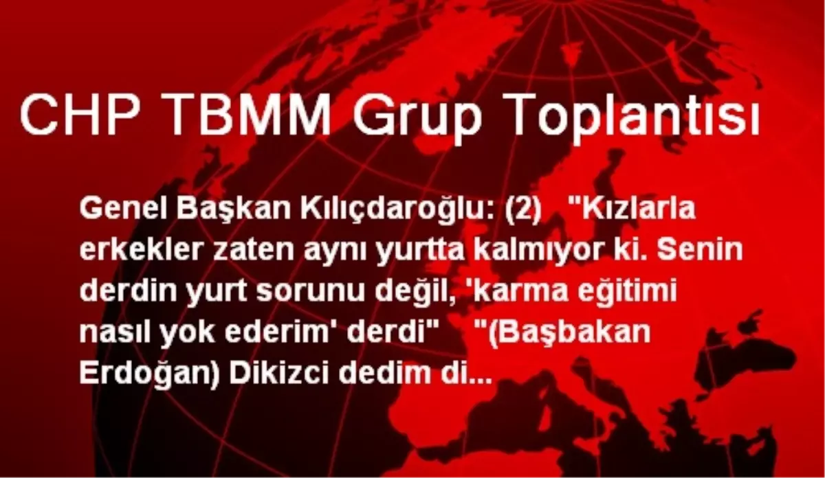 CHP TBMM Grup Toplantısı