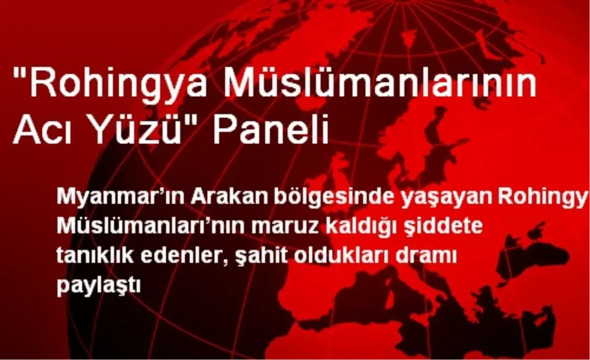 "Rohingya Müslümanlarının Acı Yüzü" Paneli