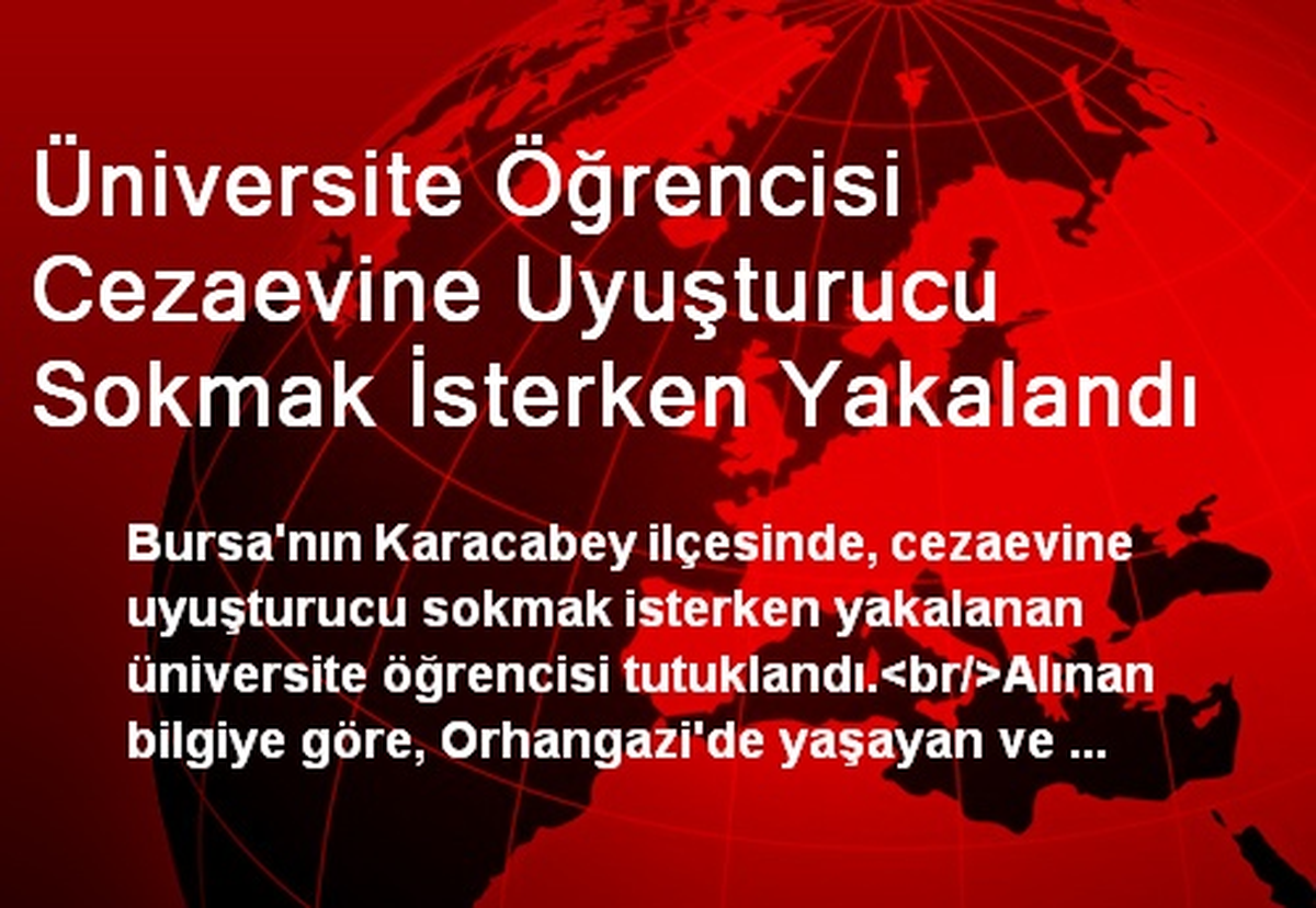 Üniversite Öğrencisi Cezaevine Uyuşturucu Sokmak İsterken Yakalandı