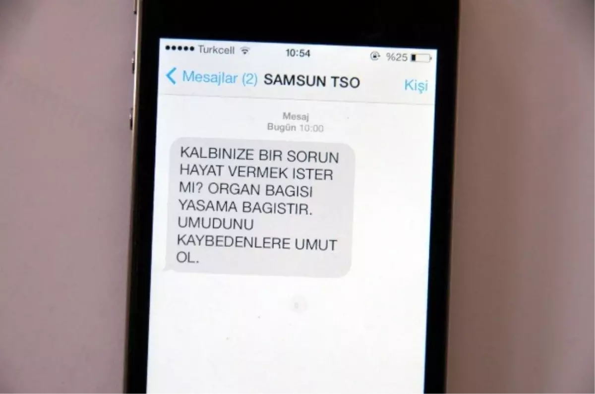 Samsun Tso Üyelerine Sms\'li "Organ Bağışı" Çağrısı