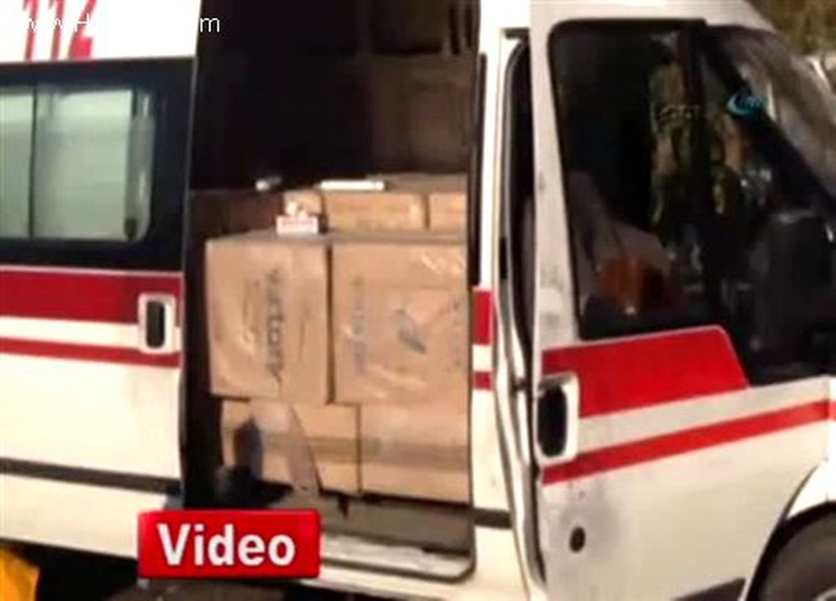 Ambulansla Kaçak Sigara Sevkiyatı