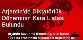 Arjantin'de Diktatörlük Döneminin Kara Listesi Bulundu