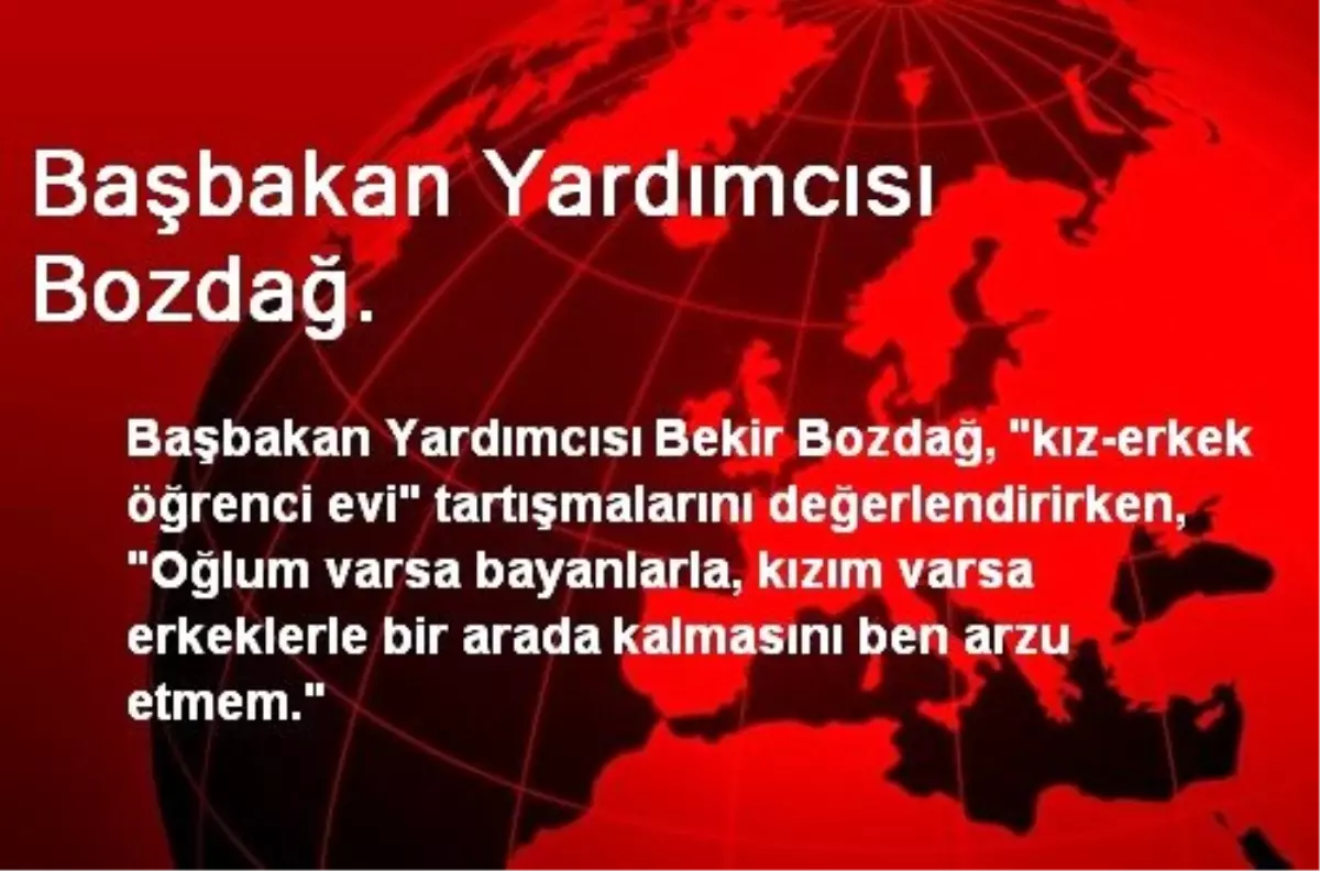 Başbakan Yardımcısı Bozdağ.