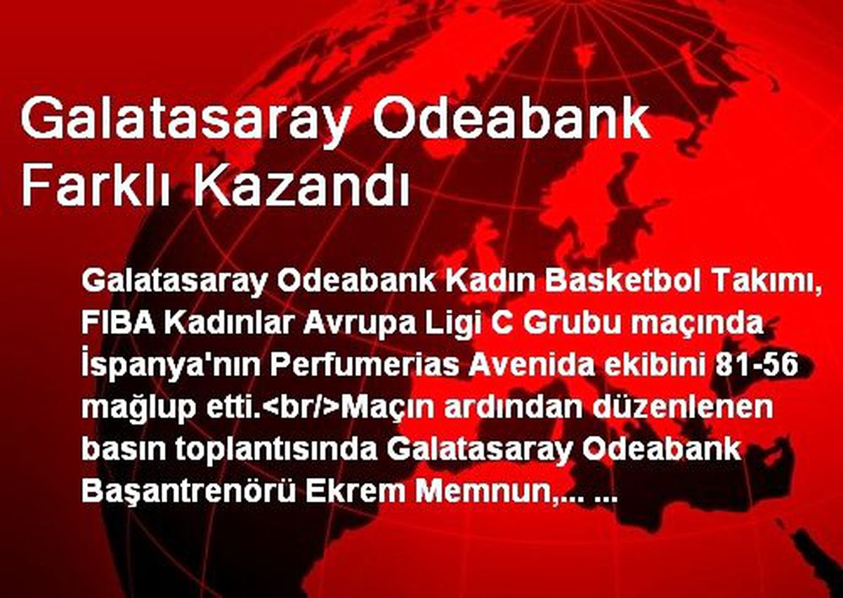 Galatasaray Odeabank-Perfumerias Avenida: 81-56