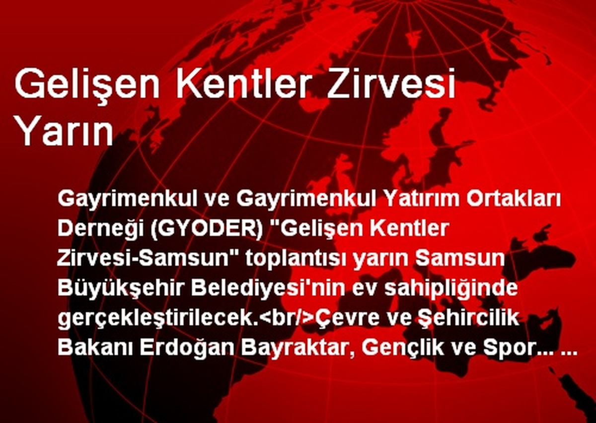 Gelişen Kentler Zirvesi Yarın