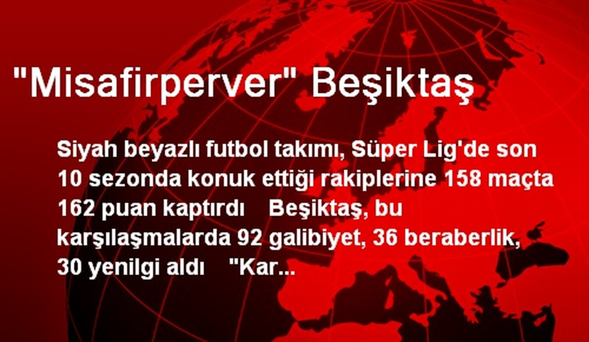 "Misafirperver" Beşiktaş