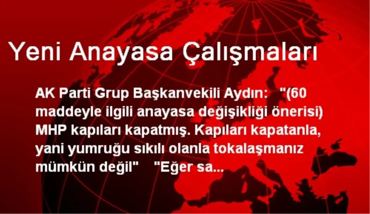 Yeni Anayasa Çalışmaları