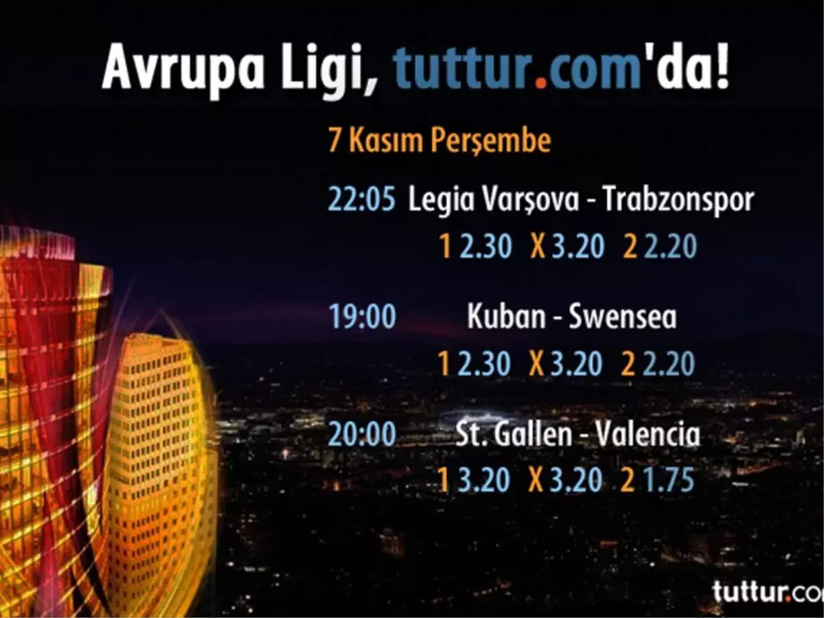 Avrupa Ligi, Tuttur.com\'da!