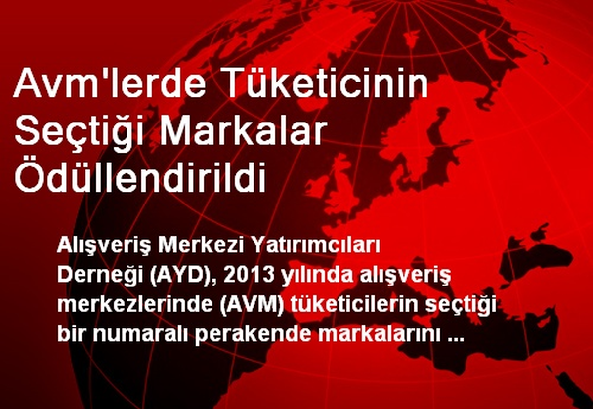 AVM\'lerde Tüketicinin Seçtiği Markalar Ödüllendirildi