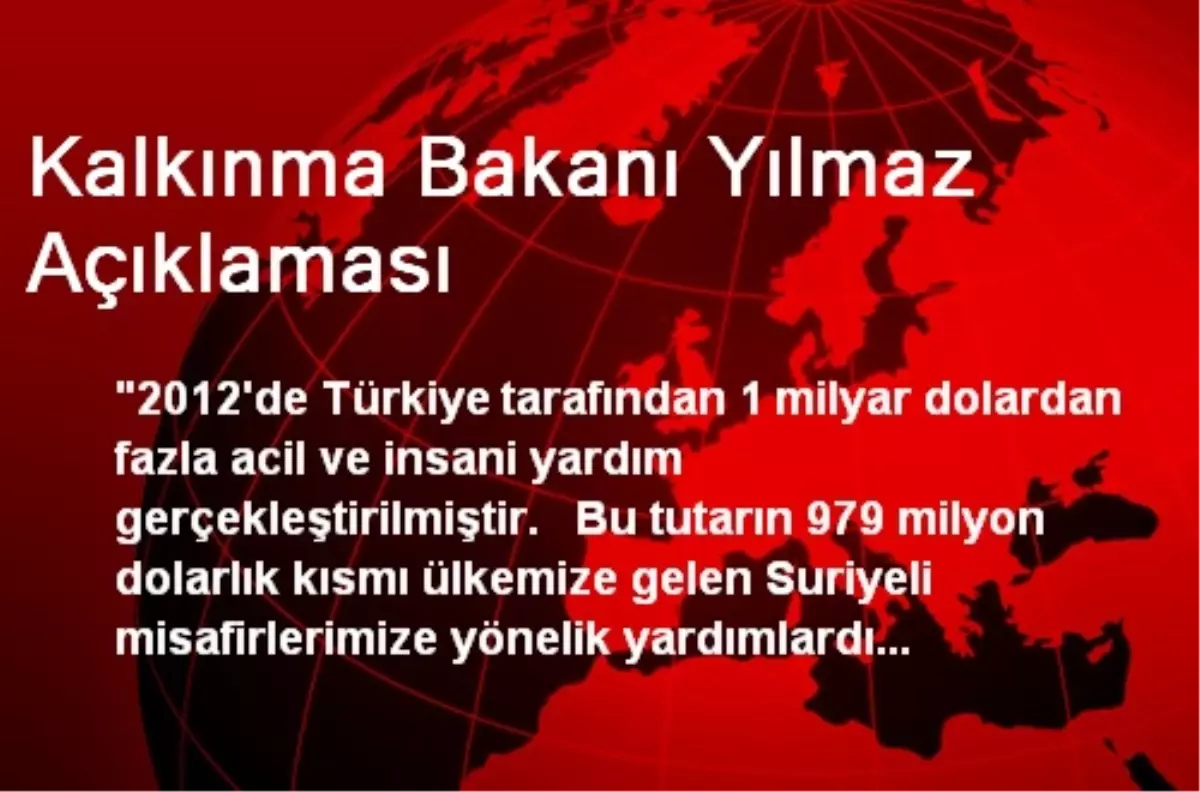 Türkiye\'de 1 Milyar Dolardan Fazla Yardım Yapıldı