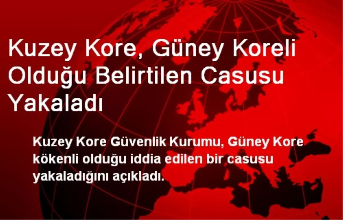 Kuzey Kore, Güney Koreli Olduğu Belirtilen Casusu Yakaladı