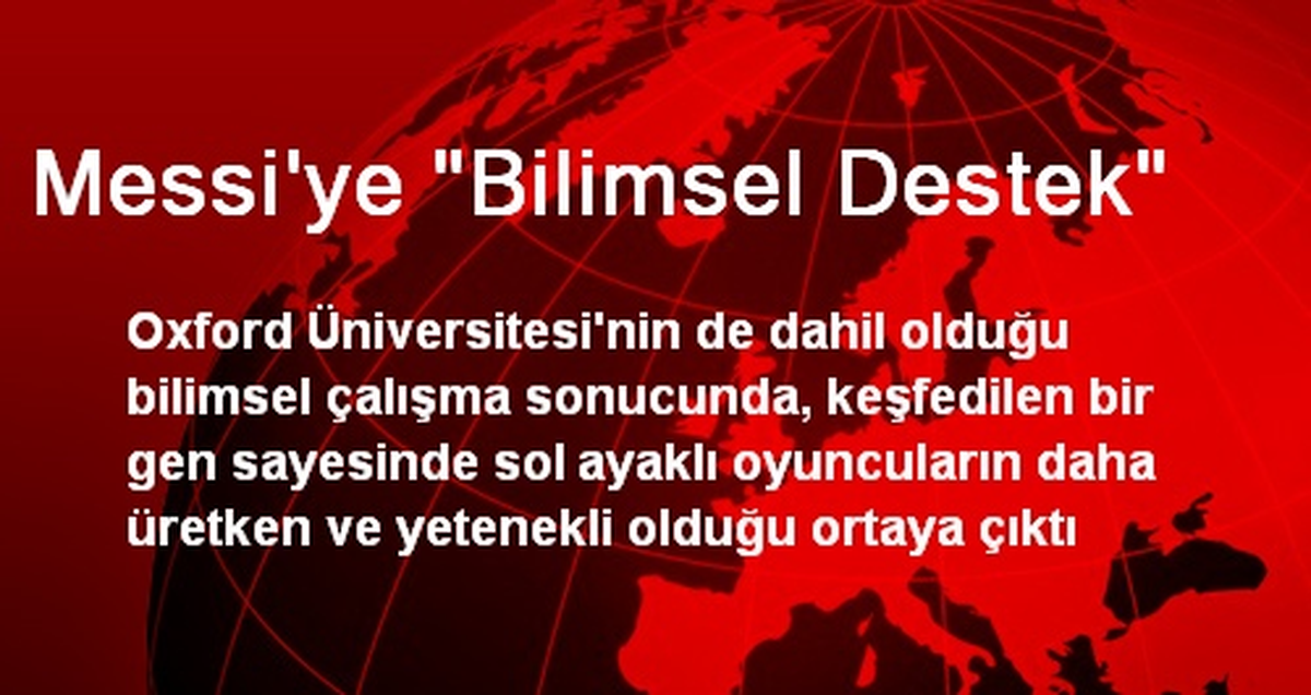 Messi\'ye "Bilimsel Destek"