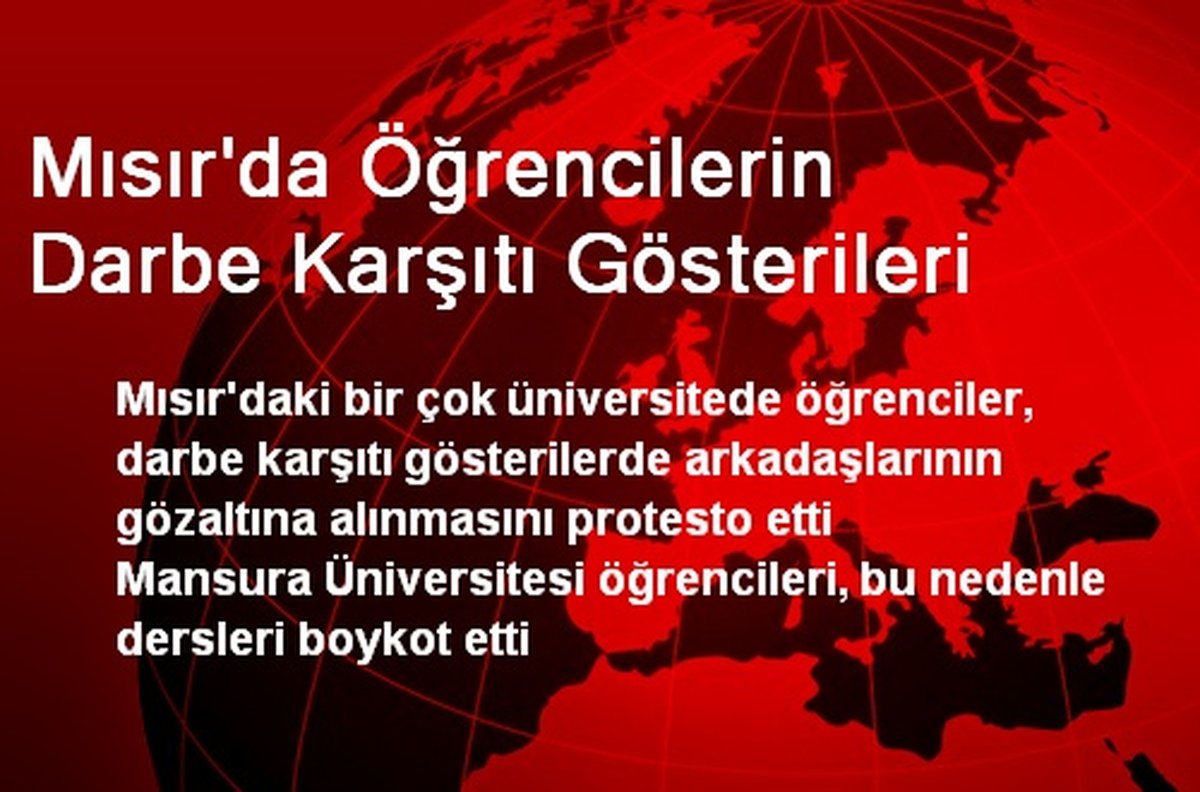 Mısır\'da Öğrencilerin Darbe Karşıtı Gösterileri